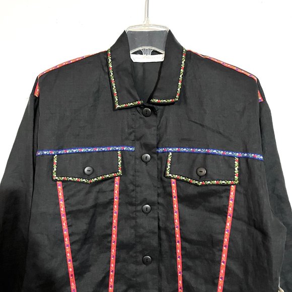 Brett Harrison Vintage Oversized Linen Button Up - Picture 8 of 14